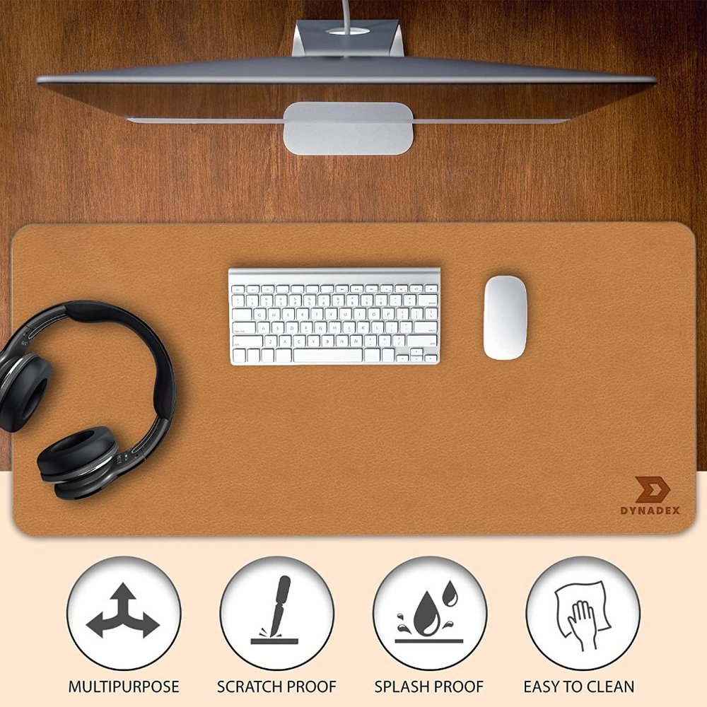 Leather Desk Pad Protector  Mouse Pad  Office Desk Mat Pink